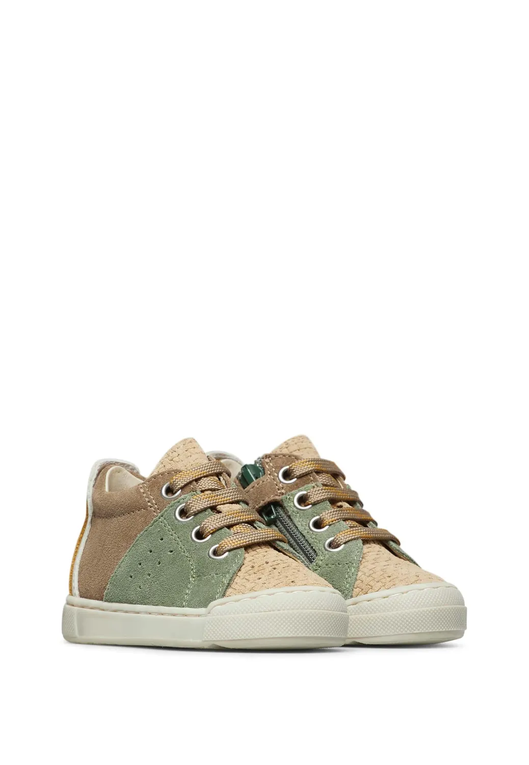 Falcotto Fabron Zip baskets daim garçon bicolore