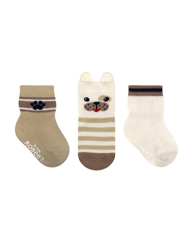 Robeez Puppy Love chaussettes bébé lot de 3 chiots