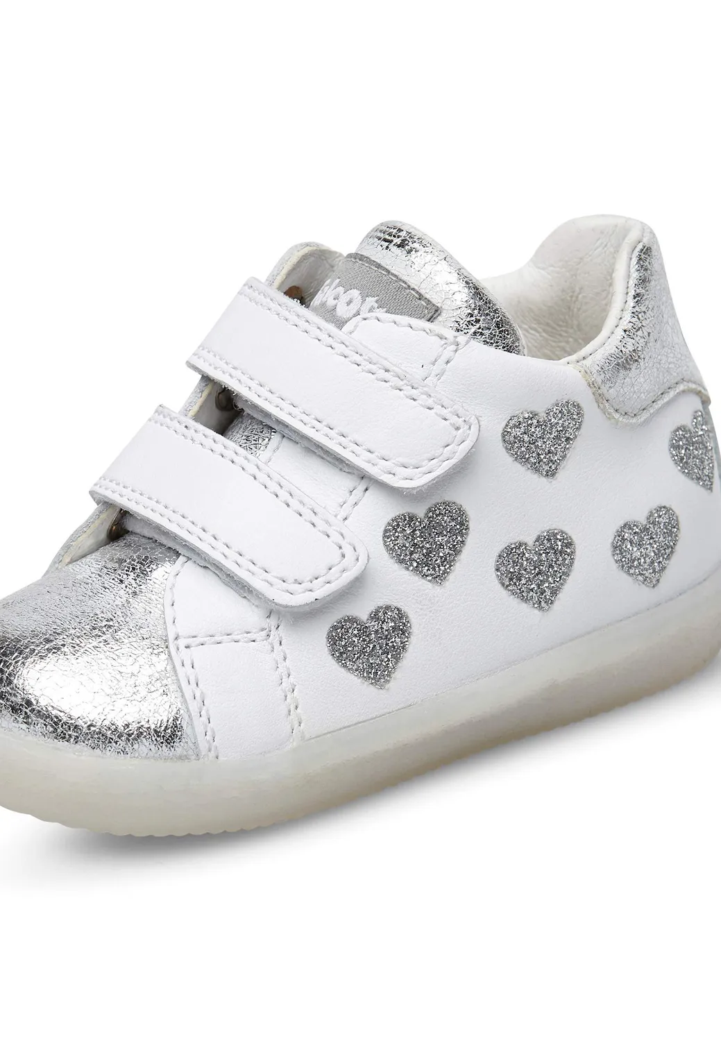 Falcotto Sasha VL Baskets Bébé Argenté 18 EU Cœurs