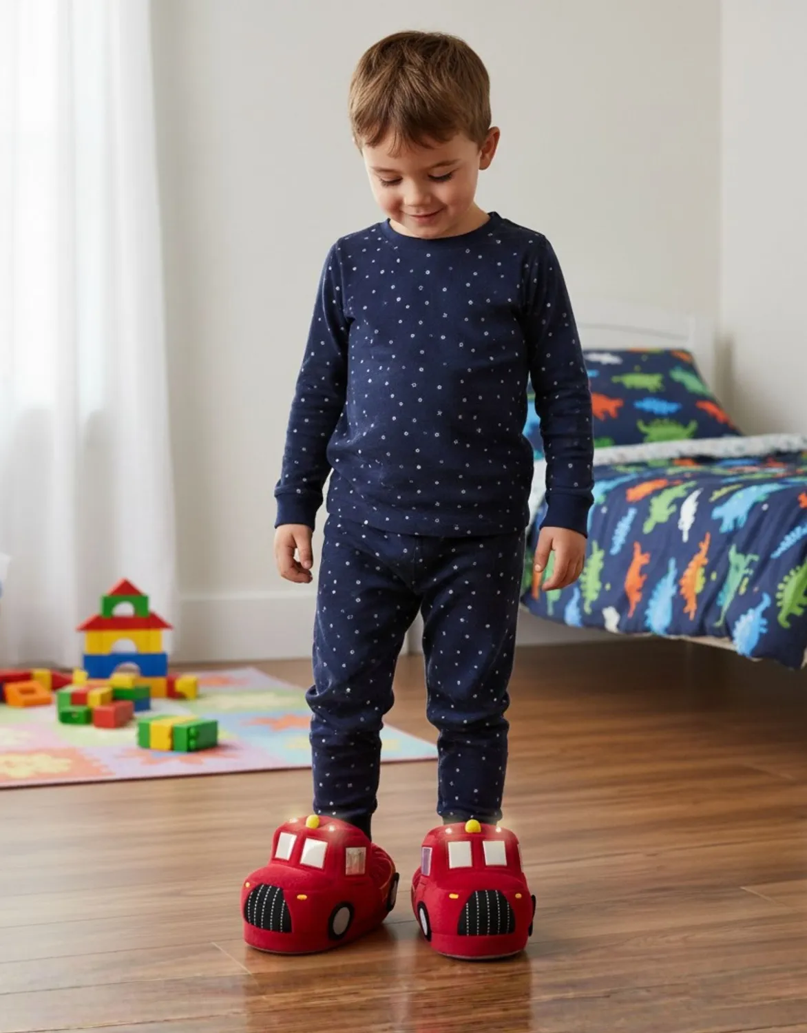 Robeez Fire Truck chaussons lumineux rouges