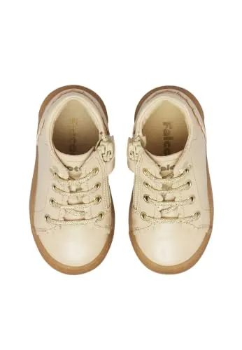 Falcotto baskets enfant vernis brillant zip lacets
