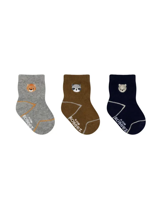 Robeez Wild Critters chaussettes bébé lot de 3 animaux