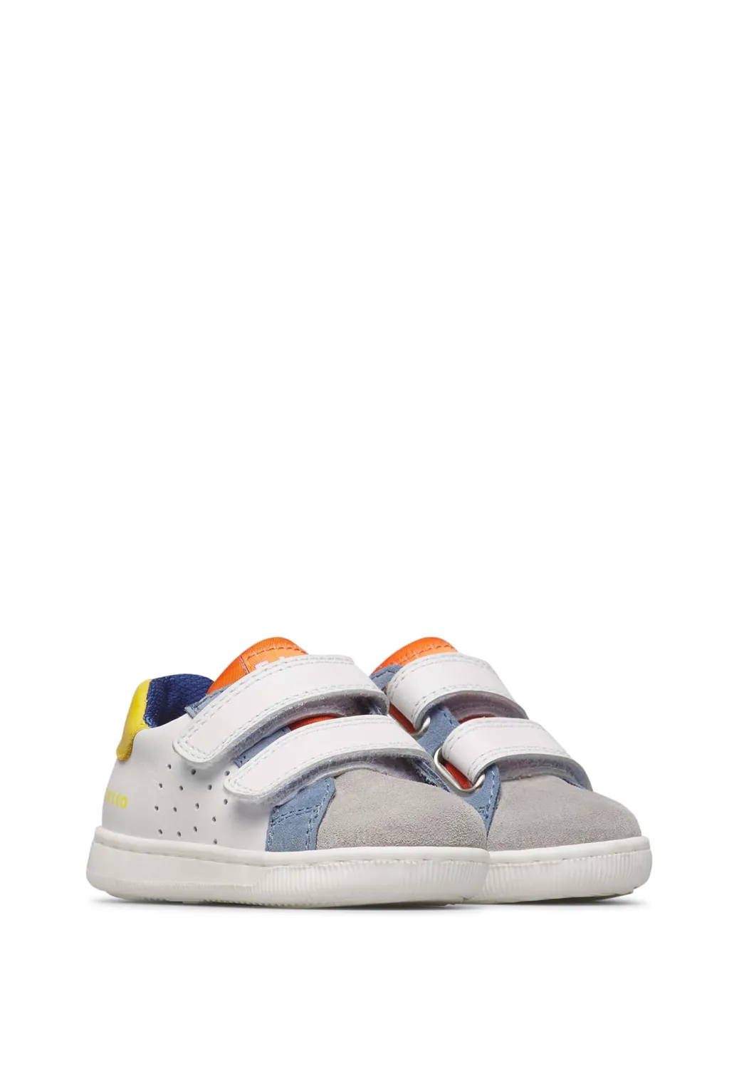 Falcotto Kiner Low VL baskets cuir enfant double scratch