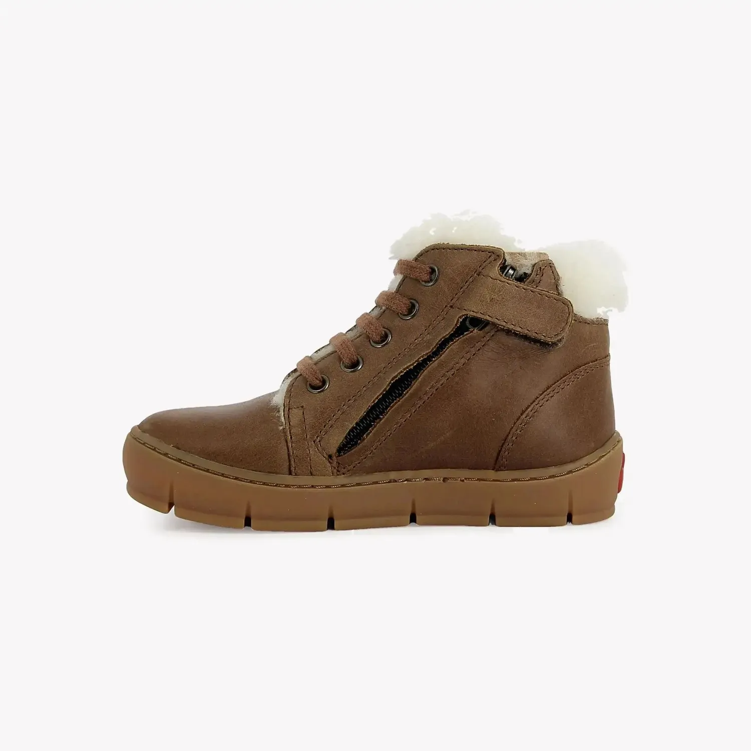 10is Start Top Fur baskets garçon marron cuir