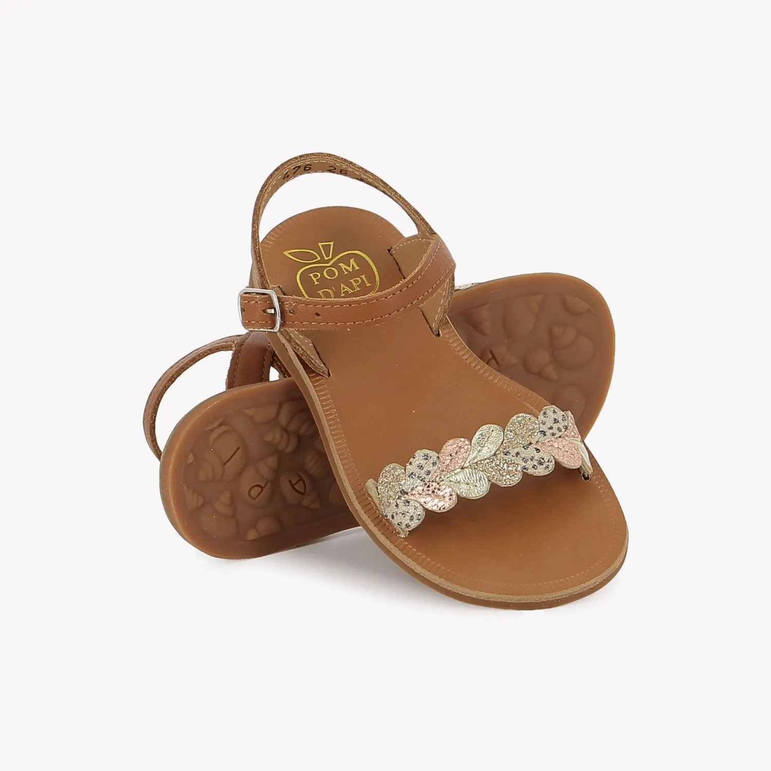 Pom d'Api Plagette Ferns sandale cuir cuero
