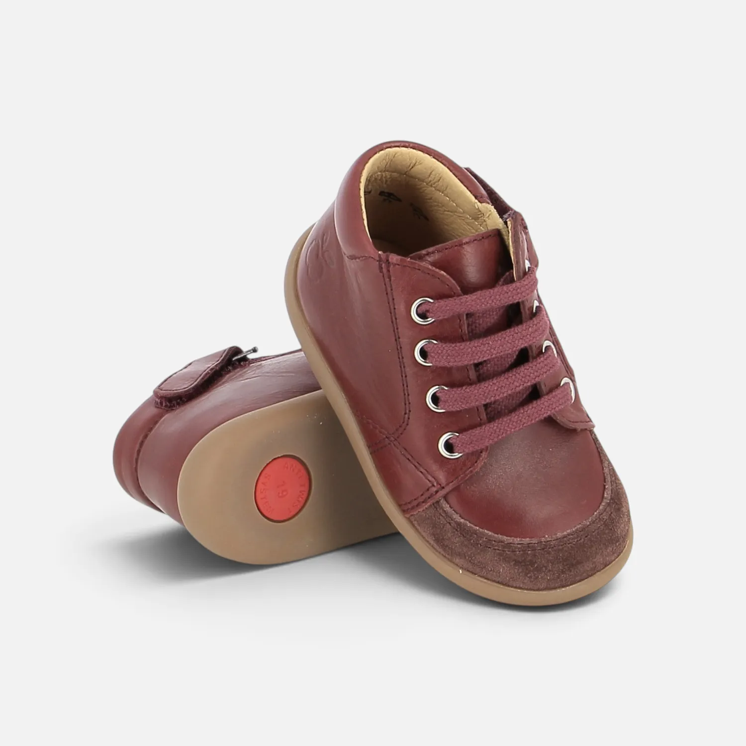10is Stand-Up Zippy chaussures premiers pas cuir