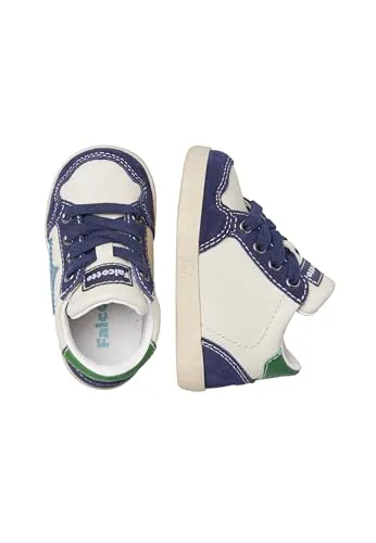 Falcotto baskets cuir daim étoile enfant lacets