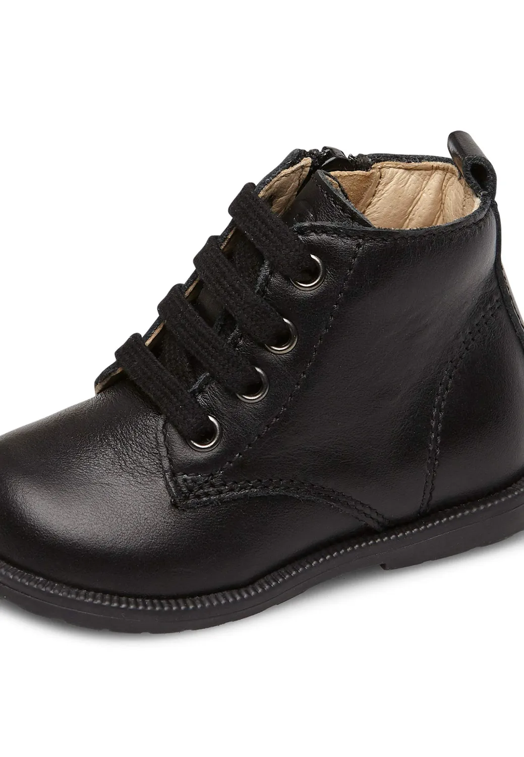 Falcotto bottines cuir zip lacets noir 26