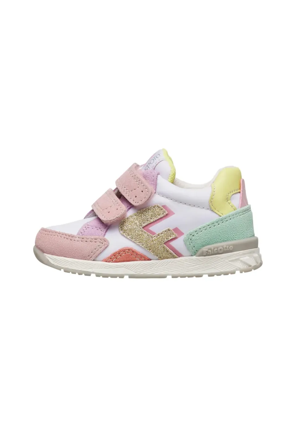 Falcotto baskets enfant cuir tissu scratch sport