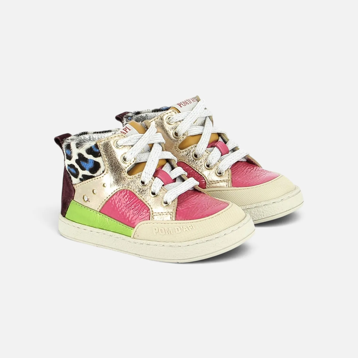 10is Mousse Bump baskets cuir velcro