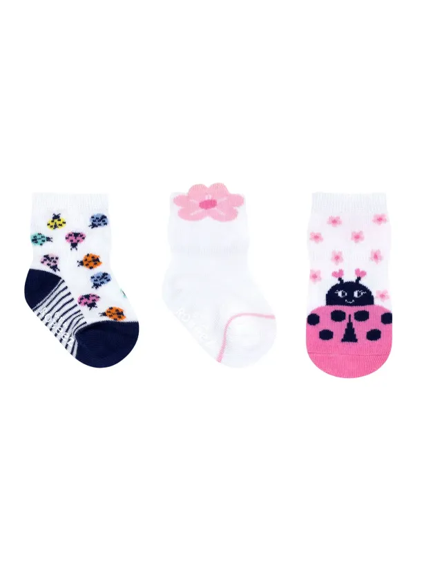 Robeez Little Lady chaussettes bébé lot 3 fleurs