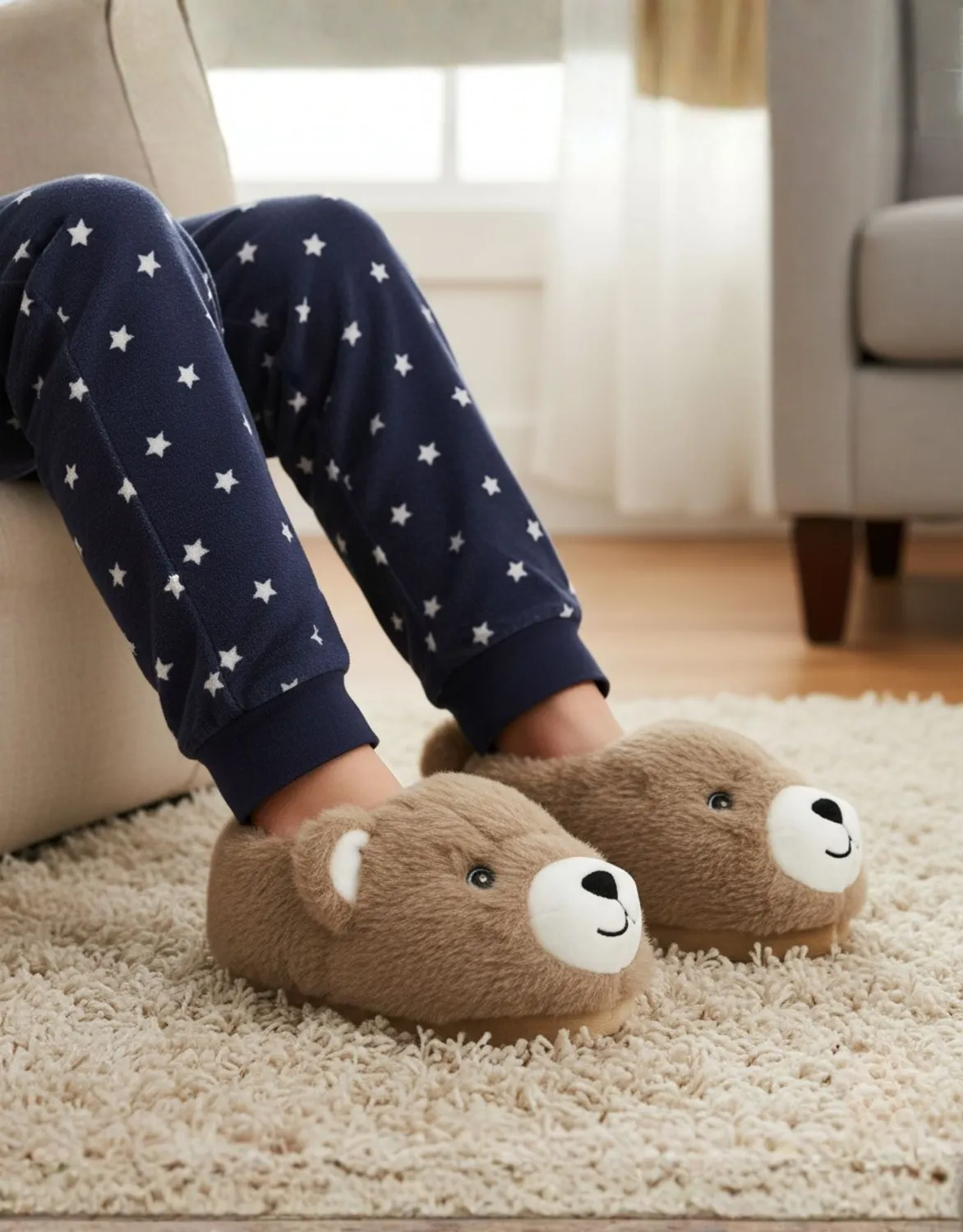 Robeez Cuddles chaussons lumineux ours beige