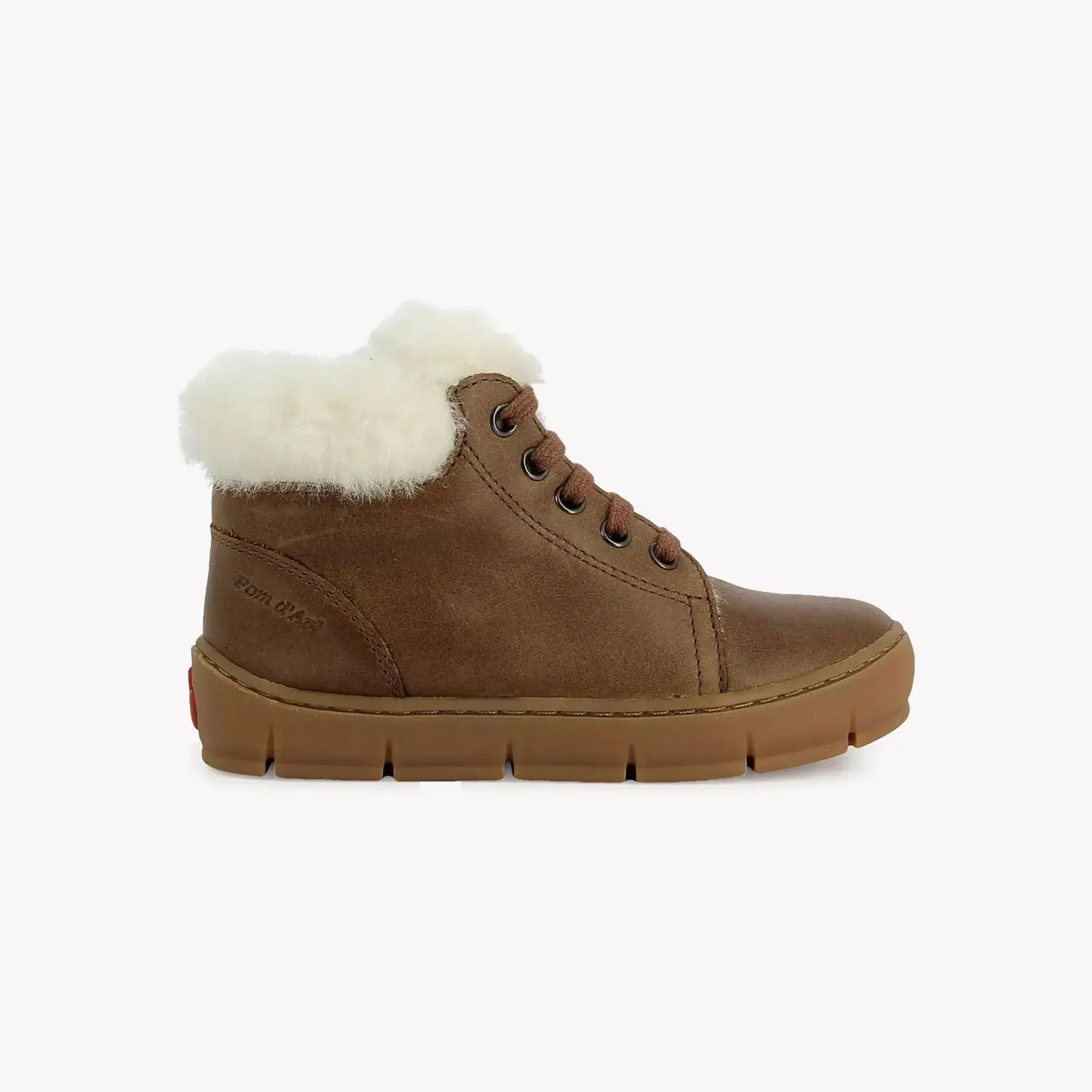 10is Start Top Fur baskets garçon marron cuir