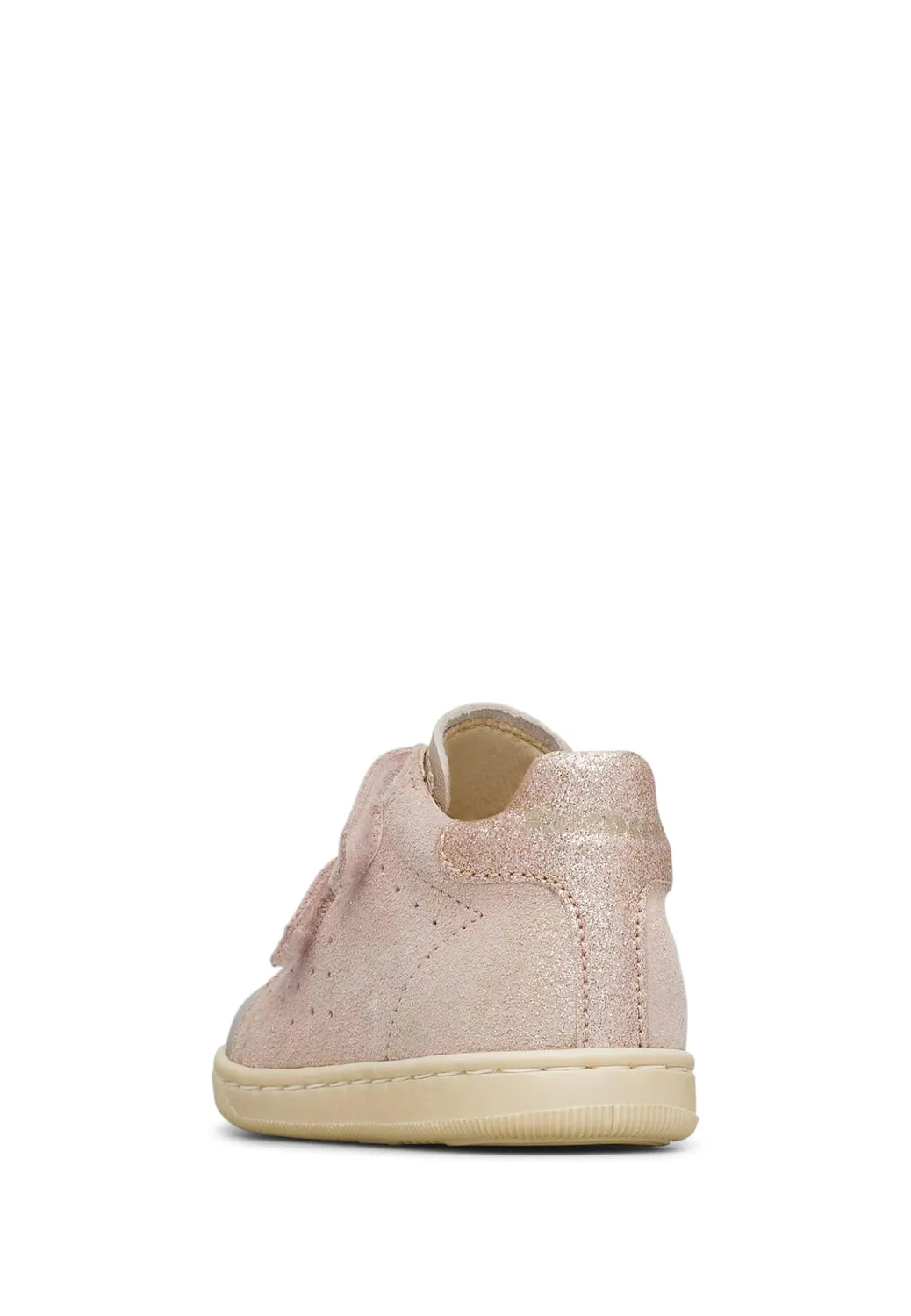 Falcotto baskets cuir suède cœurs velcro bébé