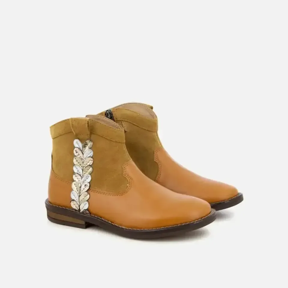 10is Billy Ferns SL bottine camel zip