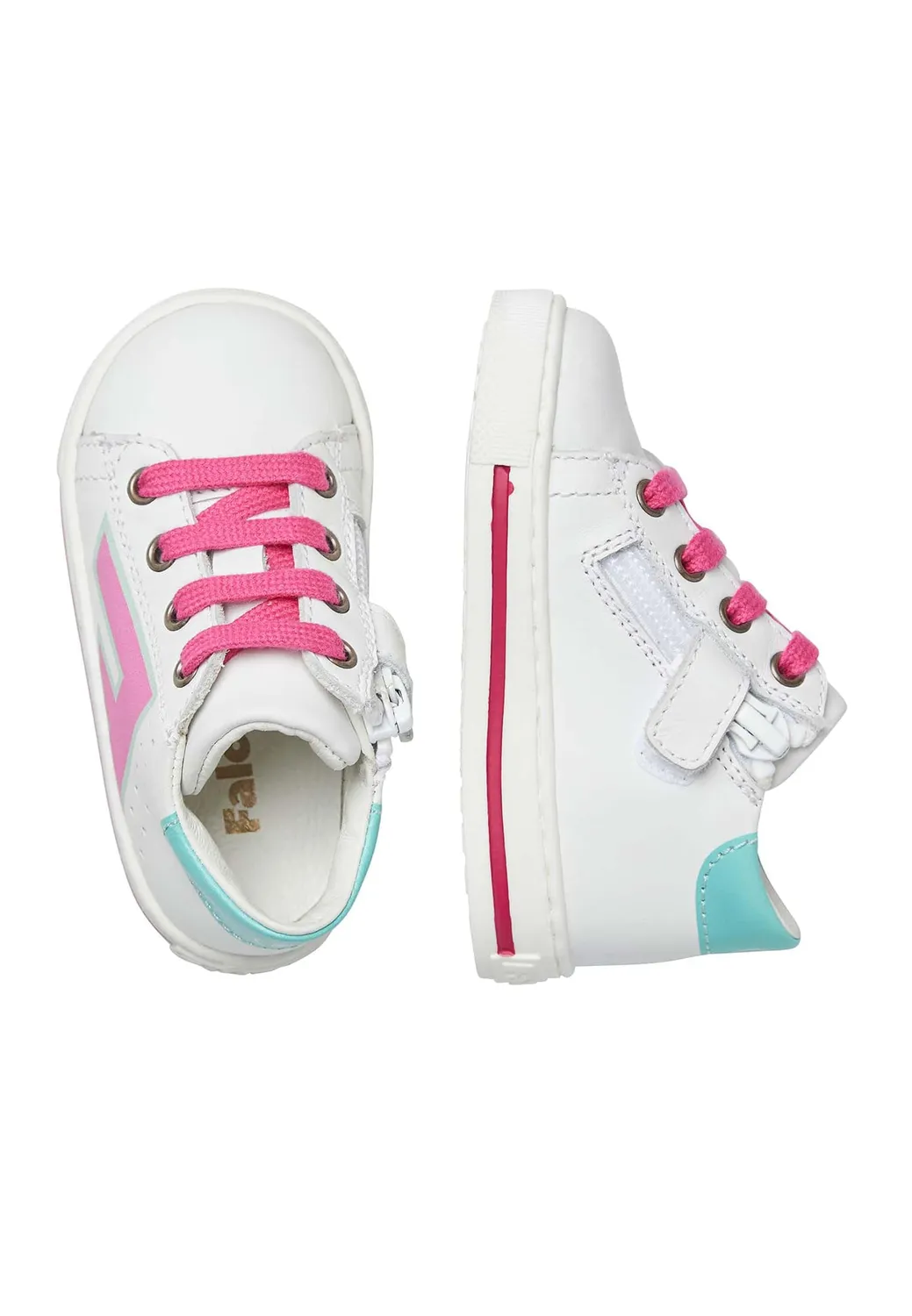 Falcotto Solsal 2 Zip baskets cuir bicolores