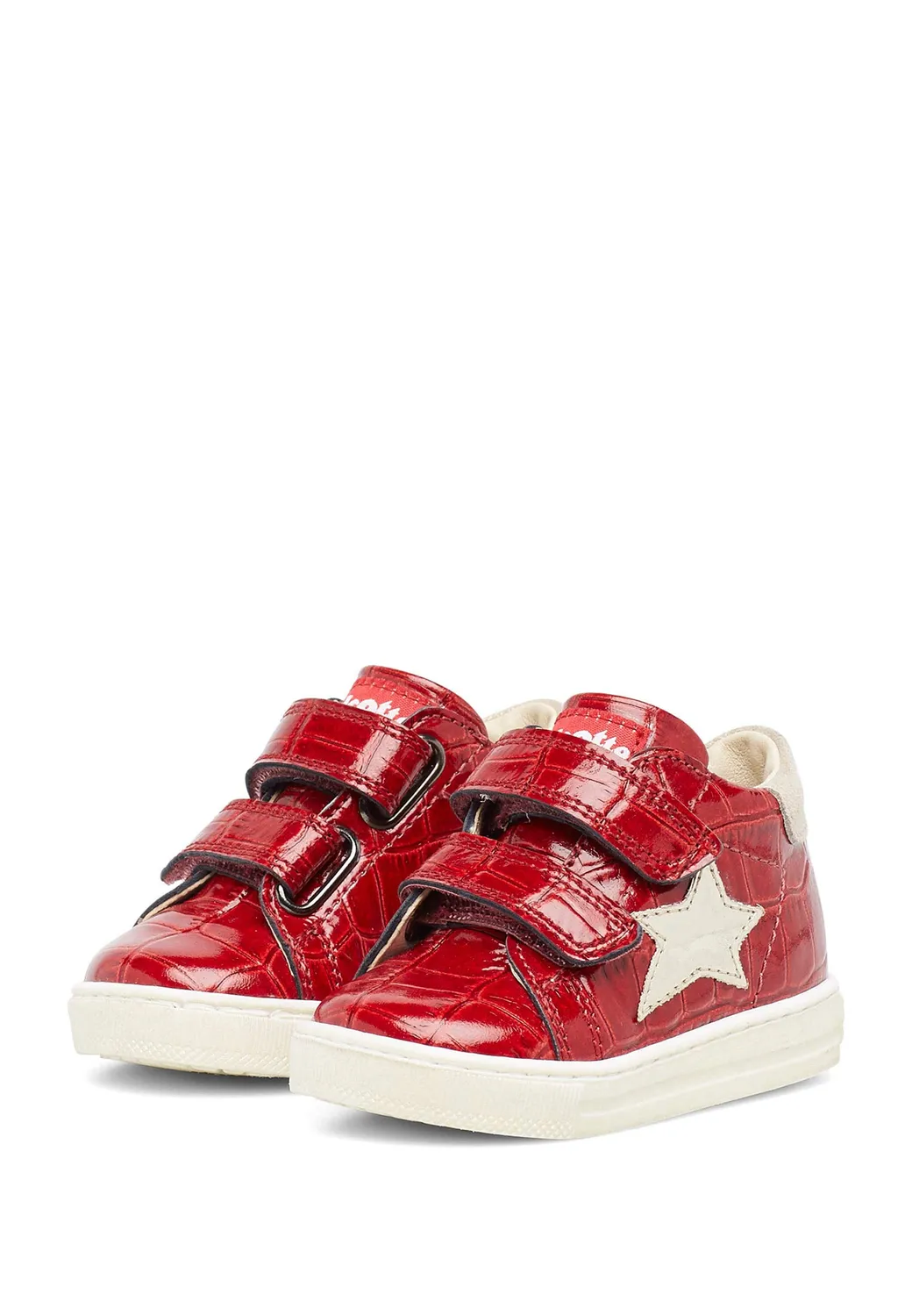 Falcotto Sasha baskets cuir imprimé crocodile étoile