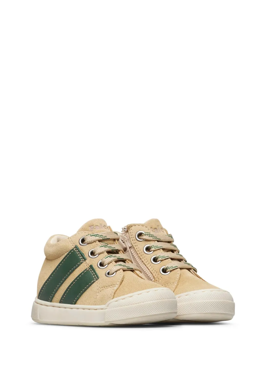 Falcotto Gazer Zip baskets cuir enfant double scratch