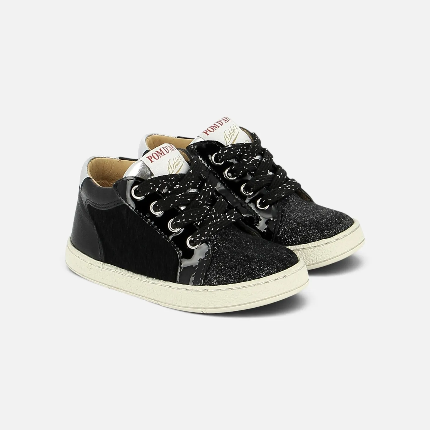 10is Mousse Zip Top baskets fille cuir lacets et zip