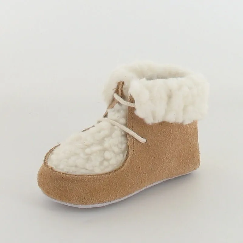 Le Petit Fils du Cordonnier Dolmen chausson bottine camel fourrure