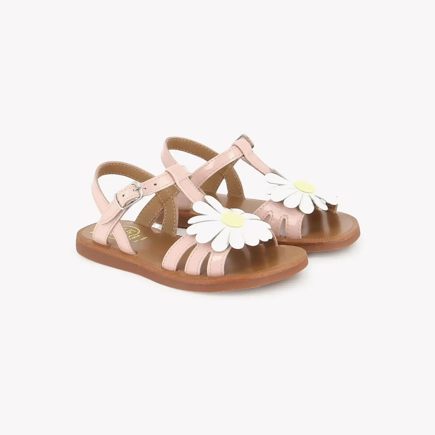 Pom d'Api Plagette Big Flo sandale cuir à boucle