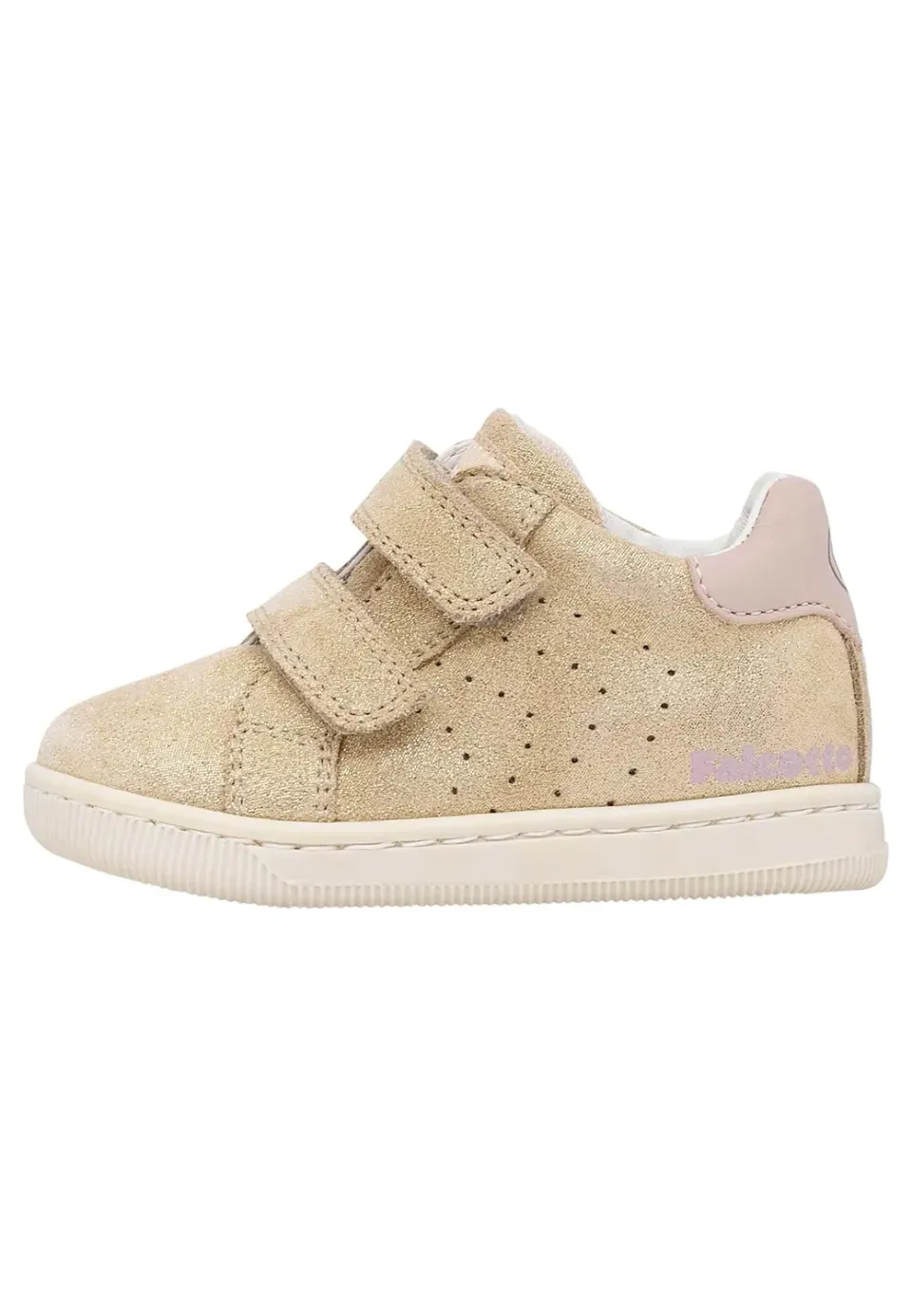 Falcotto baskets cuir et suède fille pailletées