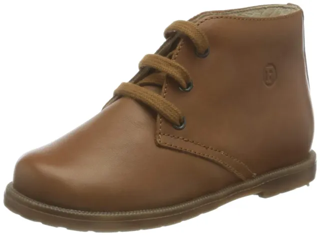 Falcotto Fox baskets montantes bébé cuir cognac premiers pas