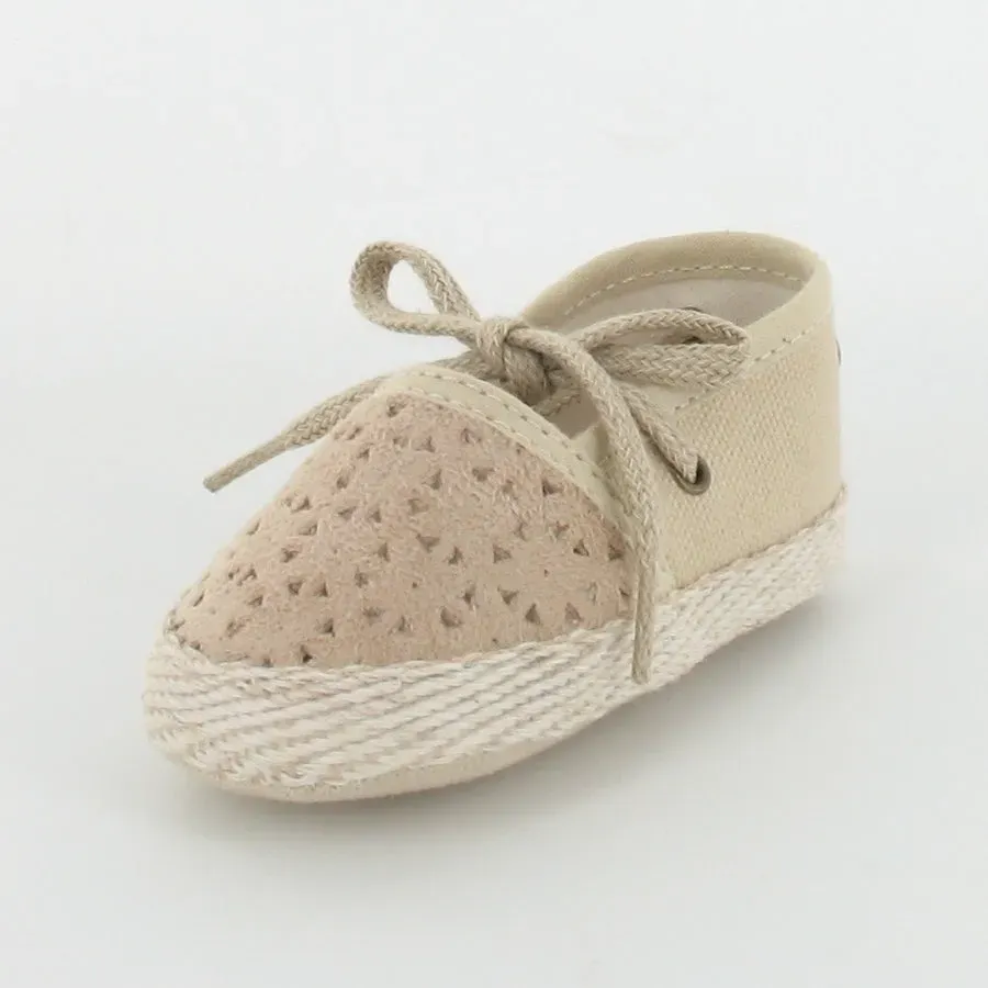 Le Petit Fils du Cordonnier Dictine espadrille beige perforée été
