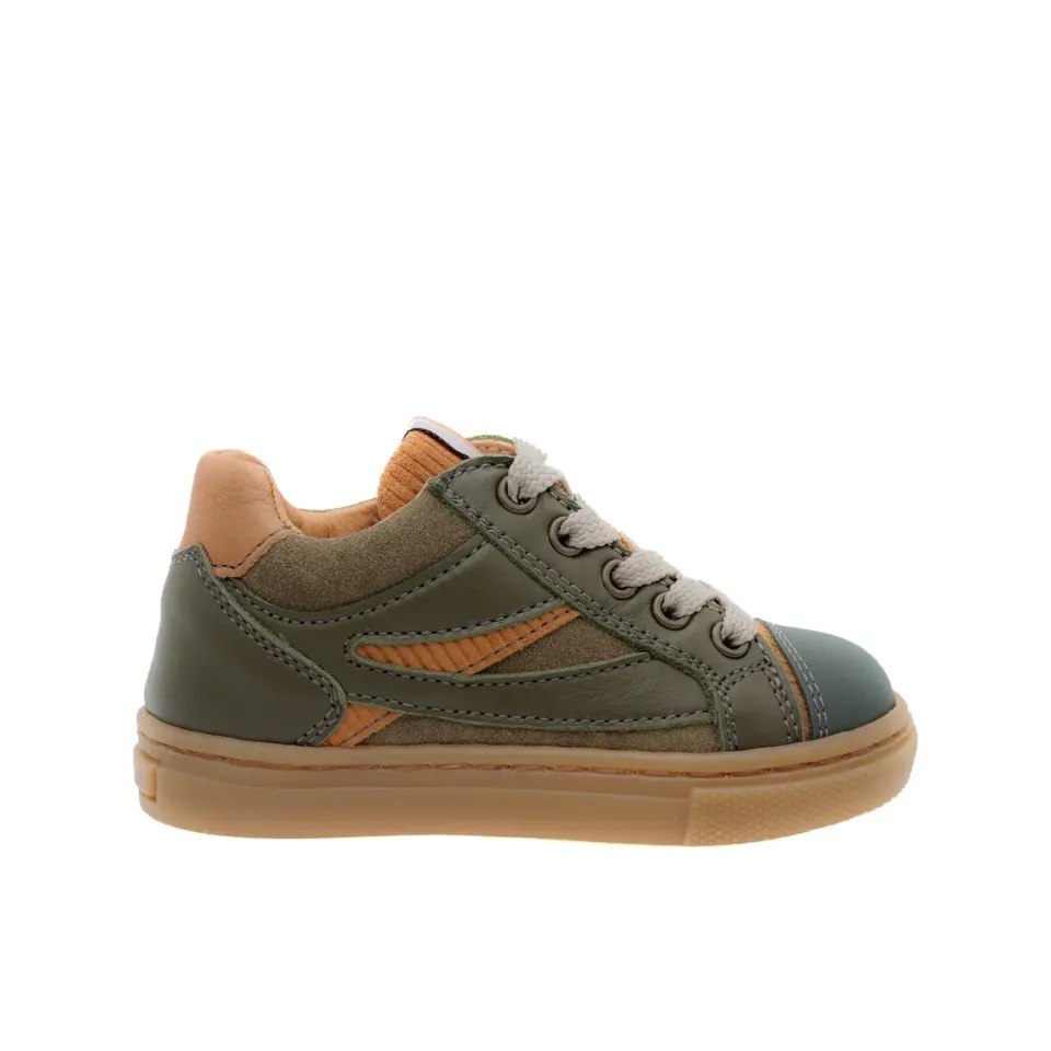 Babybotte Arezzo chaussure lacets premiers pas velours vert