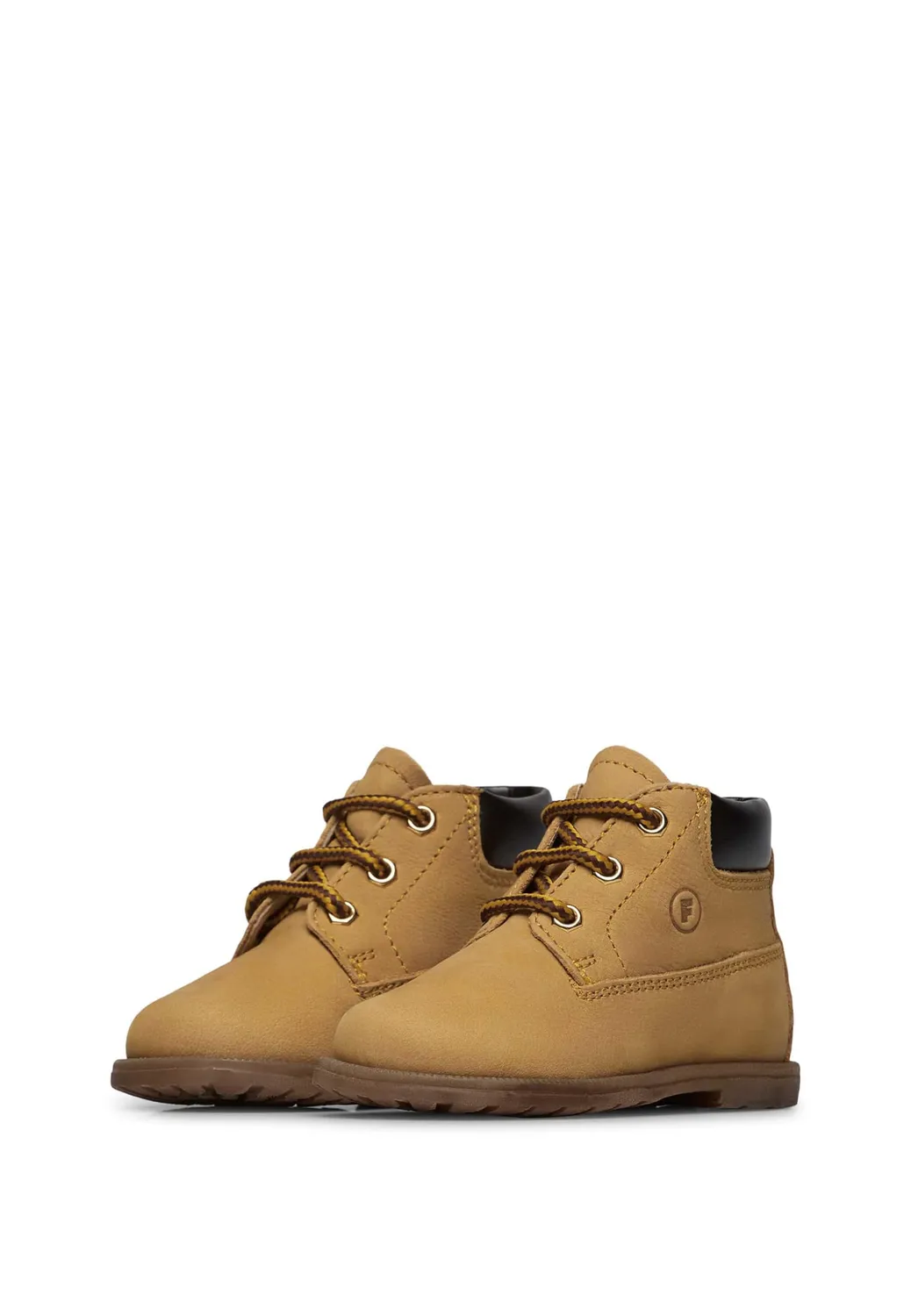Falcotto Bottines cuir nubuck enfant à lacets