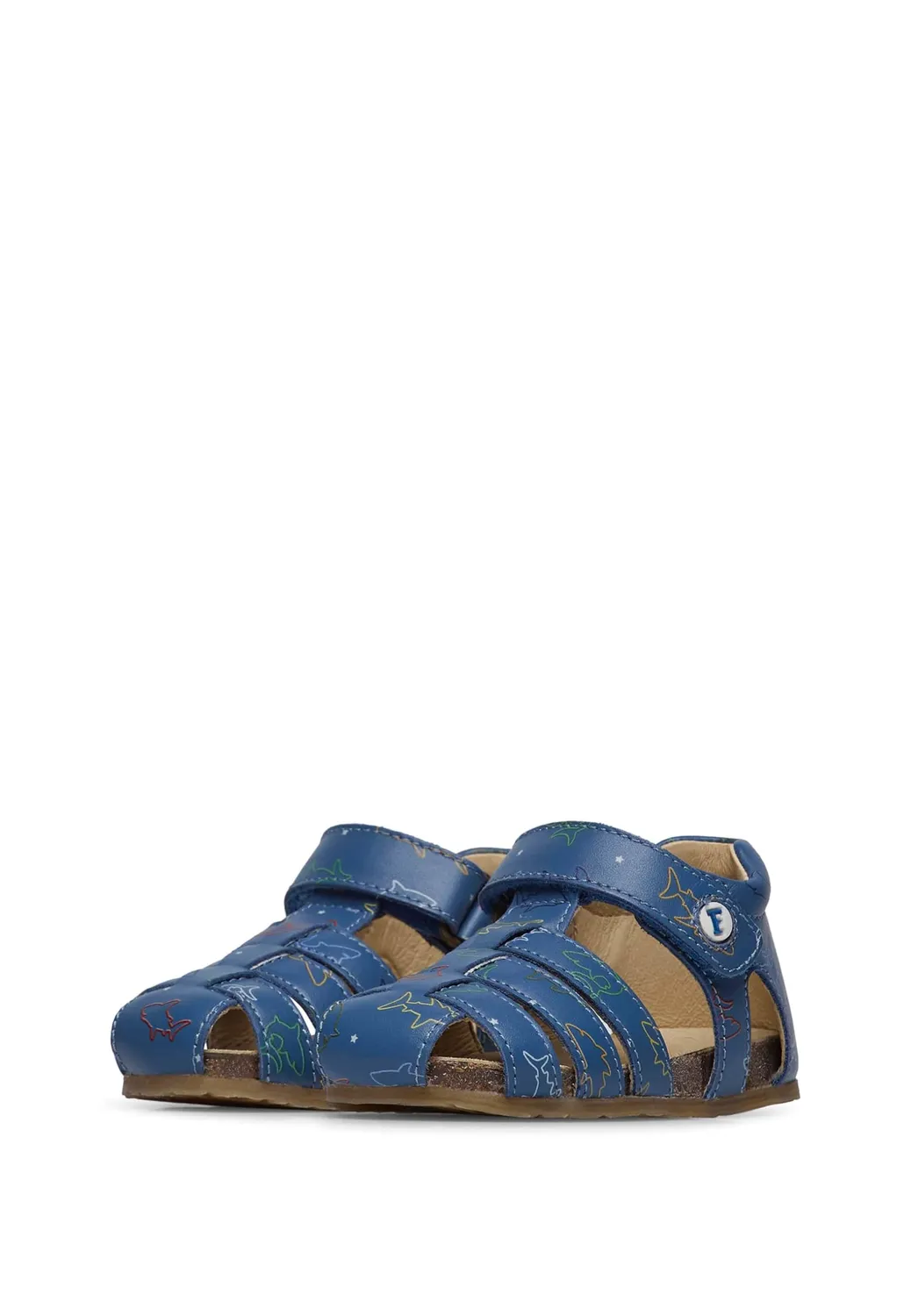 Falcotto sandale semi-fermée cuir bleu 19 EU