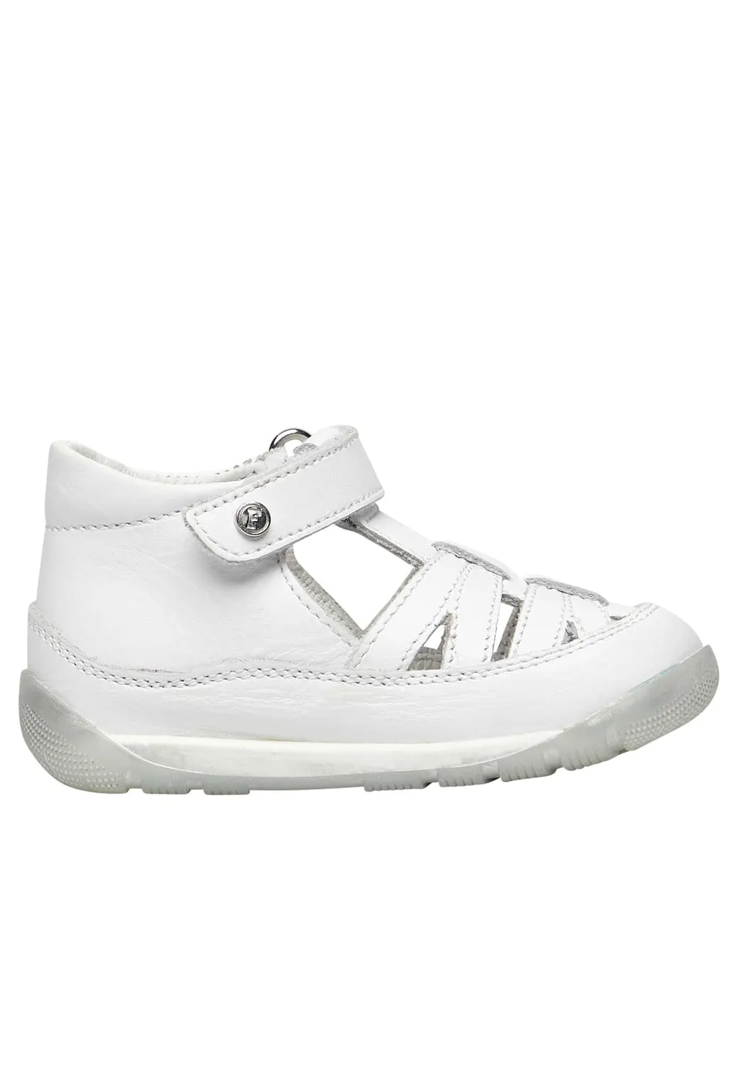 Falcotto Mipos sandales enfant cuir blanc velcro