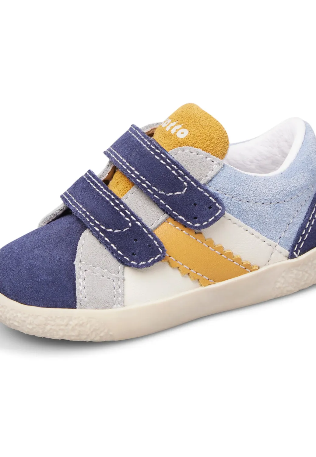 Falcotto baskets cuir suède scratch premiers pas