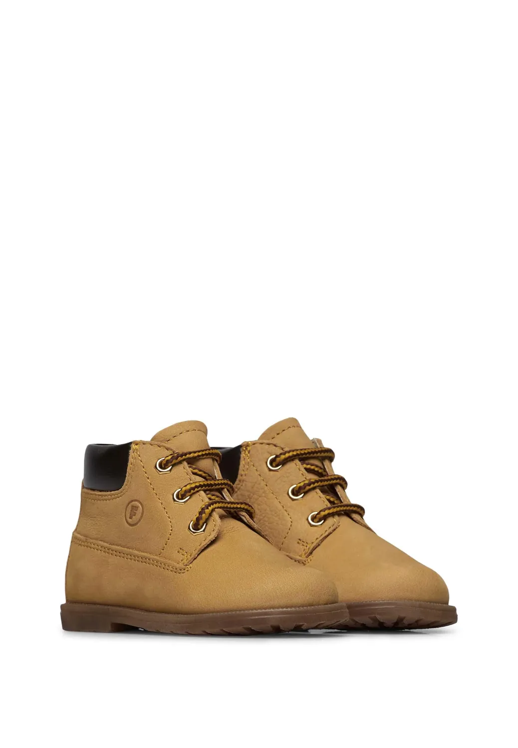 Falcotto Bottines cuir nubuck enfant à lacets