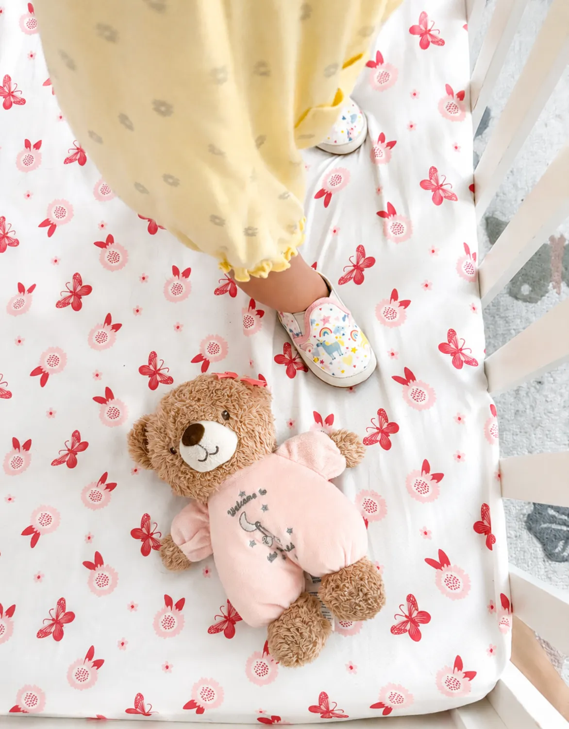 Robeez Soft Soles Mini Unicorn chaussons bébé blanc toile