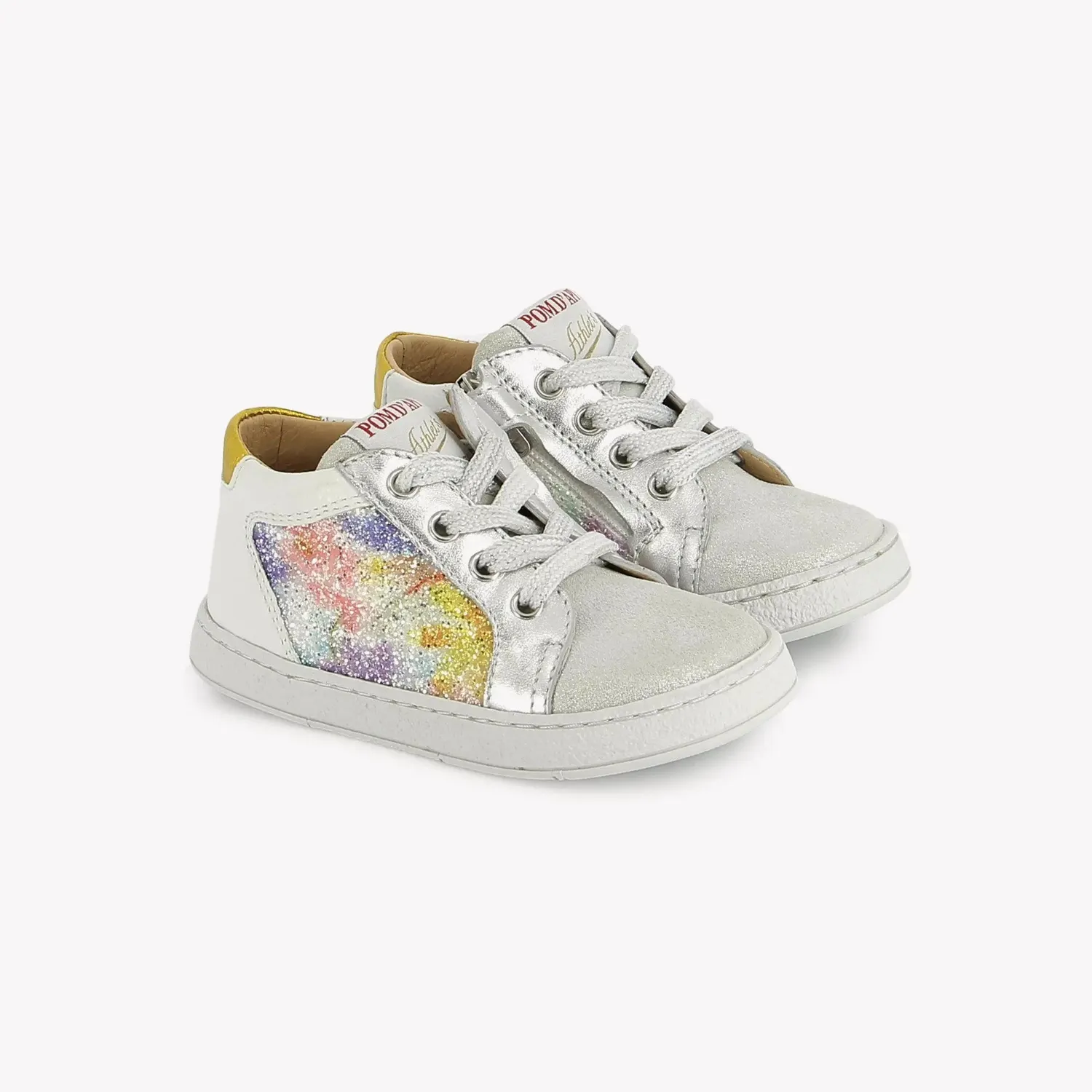 10is Mousse Zip Top baskets fille cuir lacets et zip