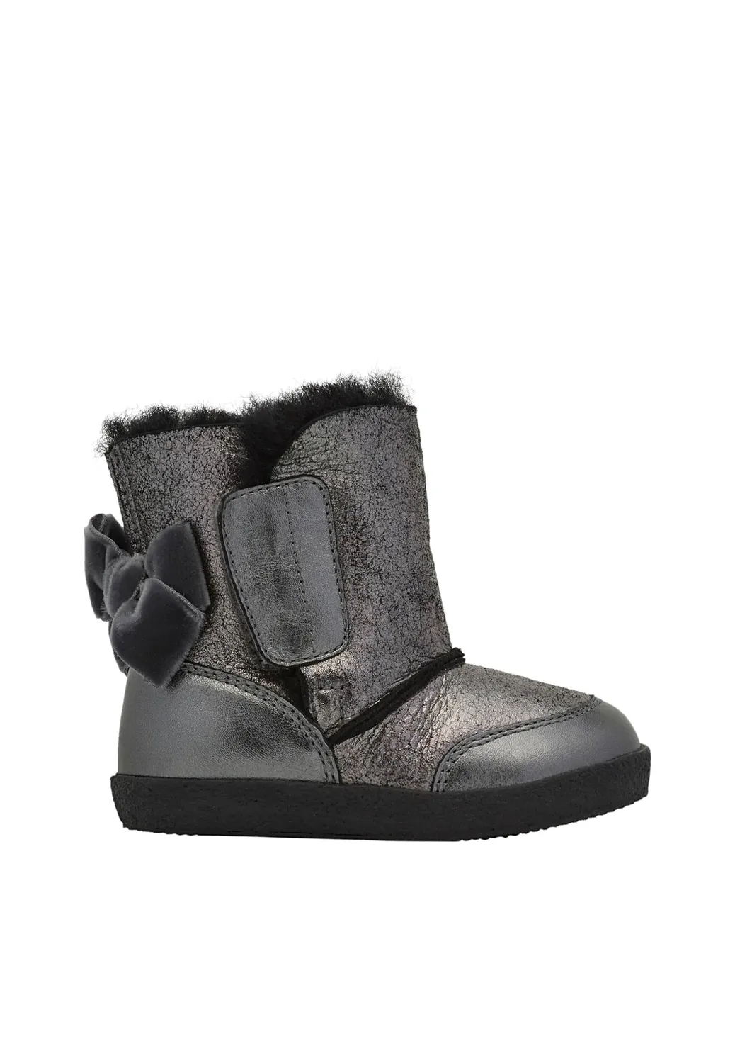Falcotto Lisse bottine fille daim pailleté hiver