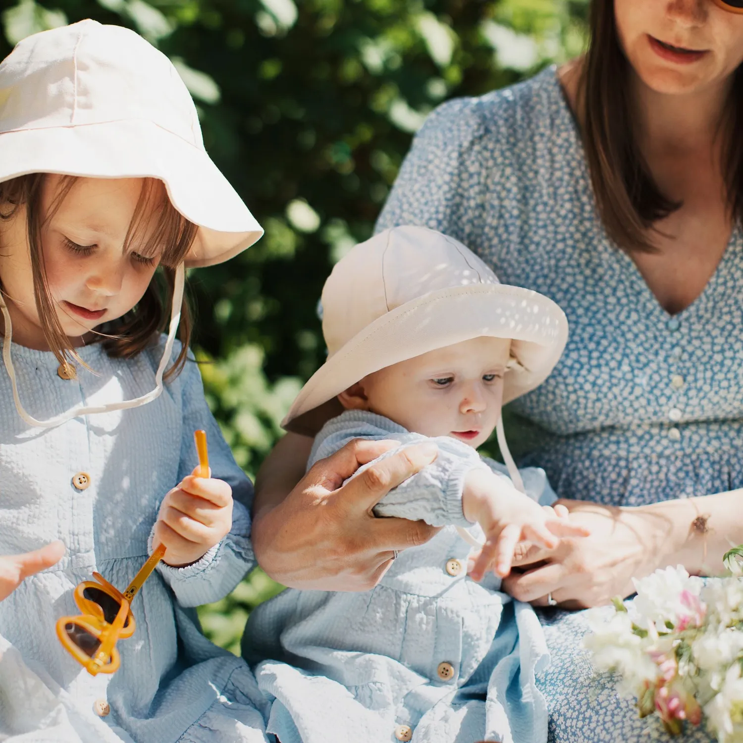 BabyMocs Linen Hat chapeau soleil bébé