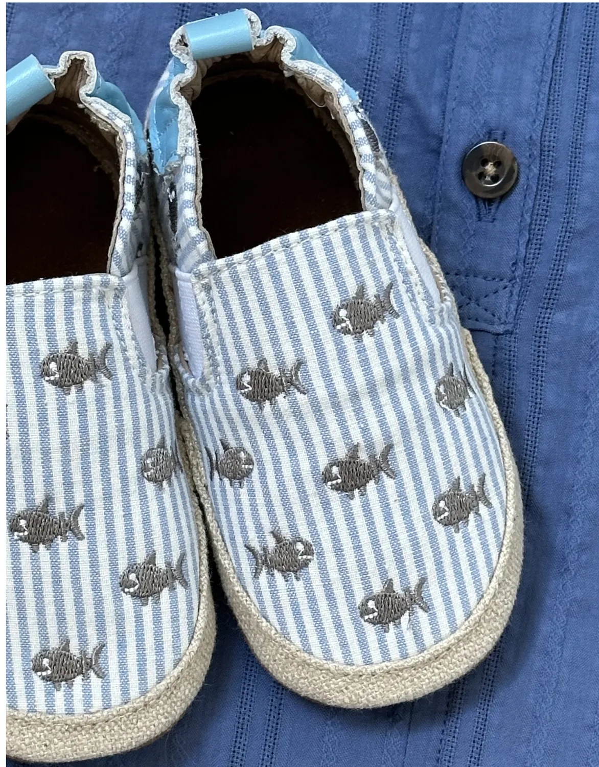 ROBEEZ Cove Soft Soles chaussons en seersucker
