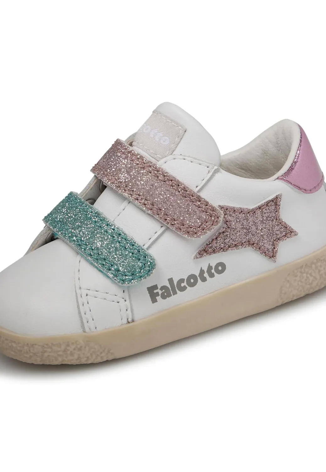 Falcotto Baskets en Cuir et Paillettes baskets à scratch