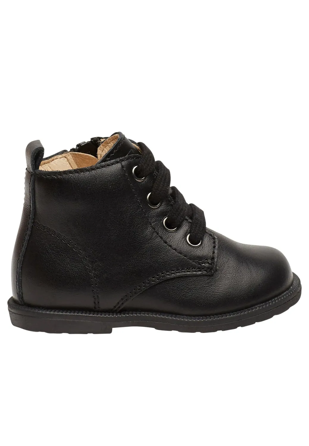 FALCOTTO bottines en cuir à lacets et zip