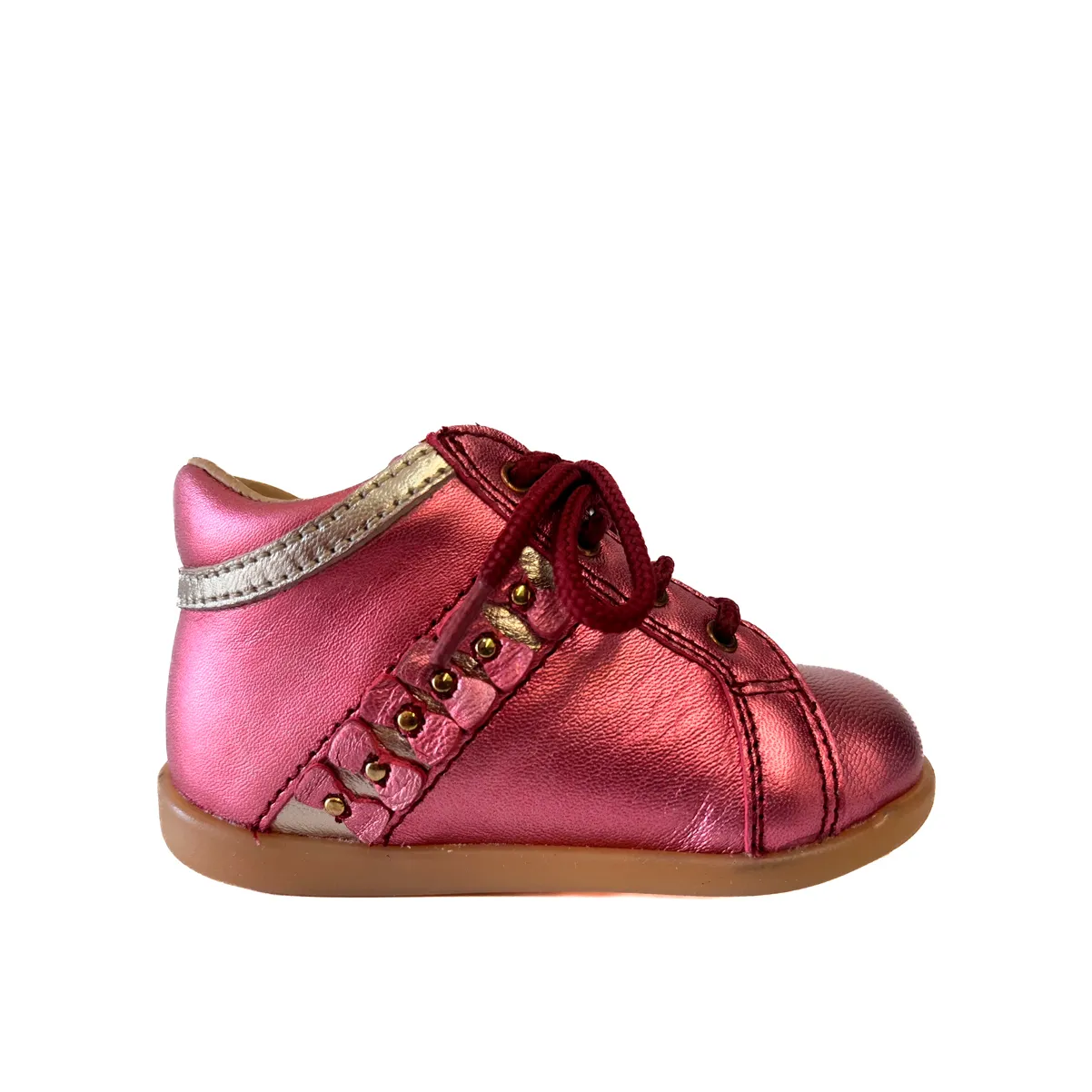 Babybotte Farah chaussure naissance lacets cuir imprimé