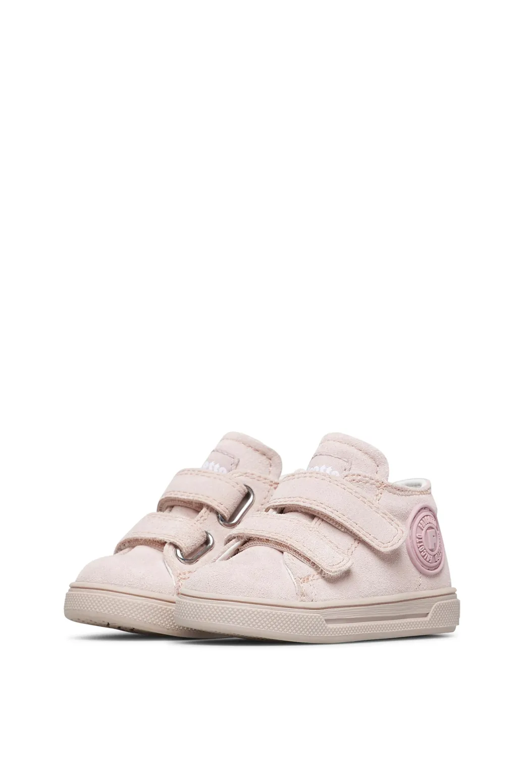 Falcotto baskets cuir tissu scratch logo visible