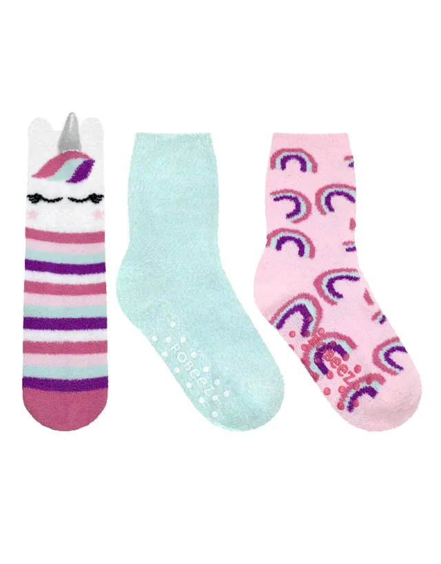 Robeez Rainbow Unicorn Cozies chaussettes pastel lot de 3