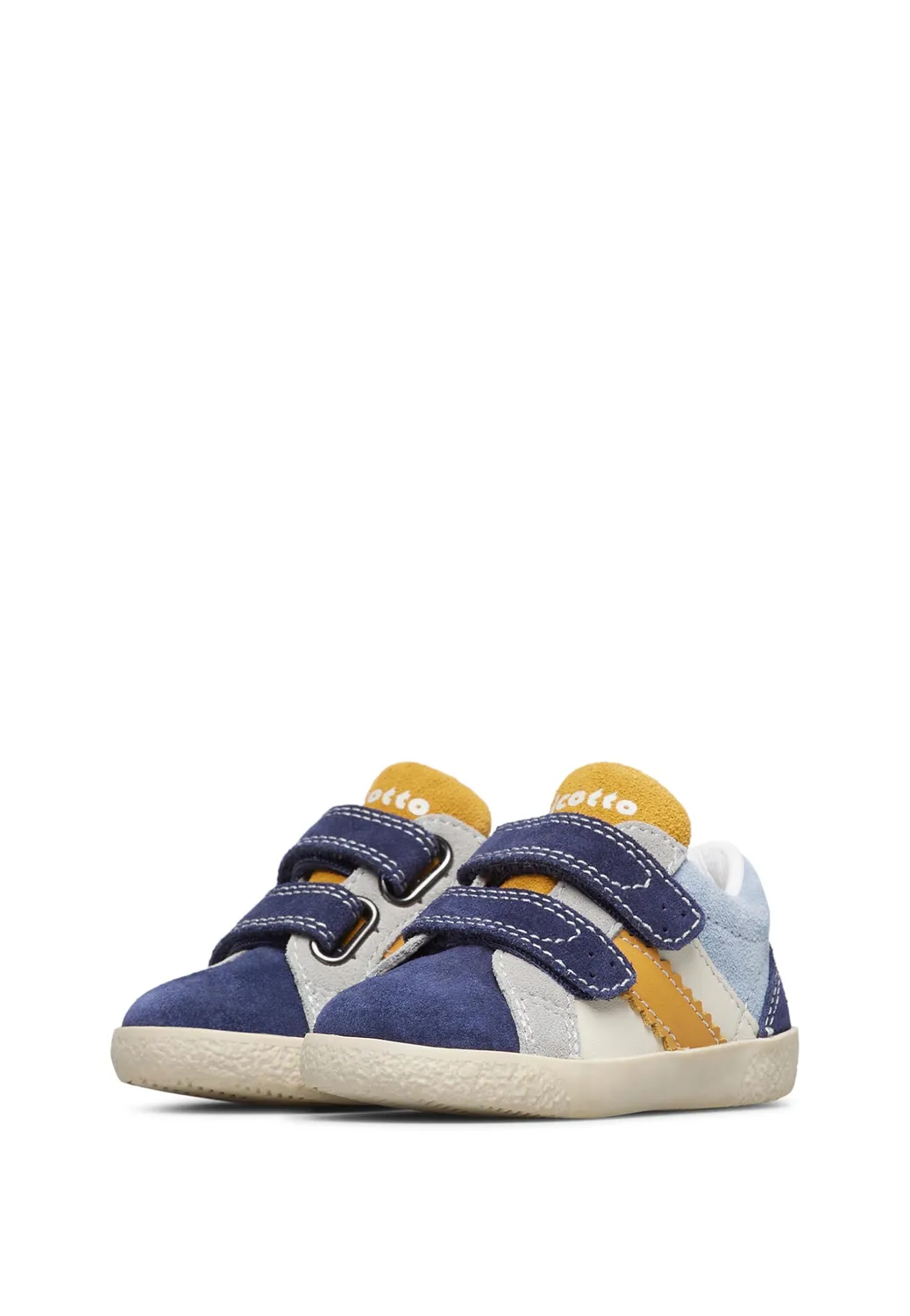 Falcotto baskets cuir suède scratch premiers pas