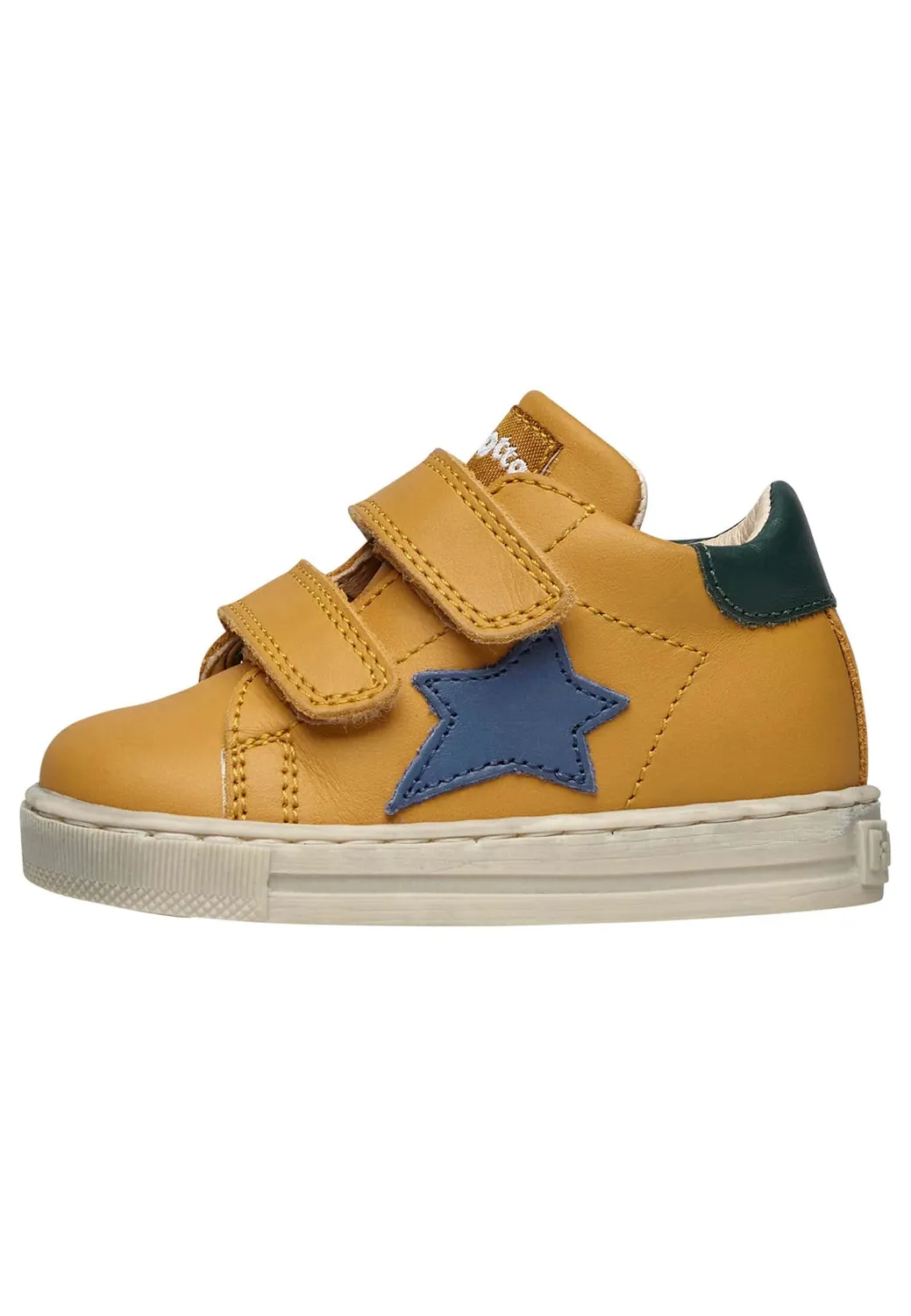 Falcotto baskets cuir nappa étoile double velcro