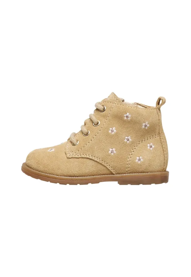 FALCOTTO Bottines en suède avec lacets et fermeture éclair