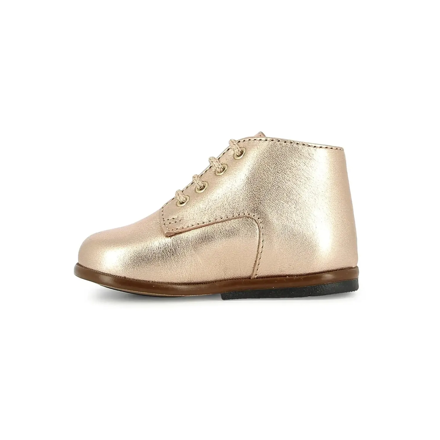 10is TC 1 DERBY chaussures premiers pas Copper cuir métallisé