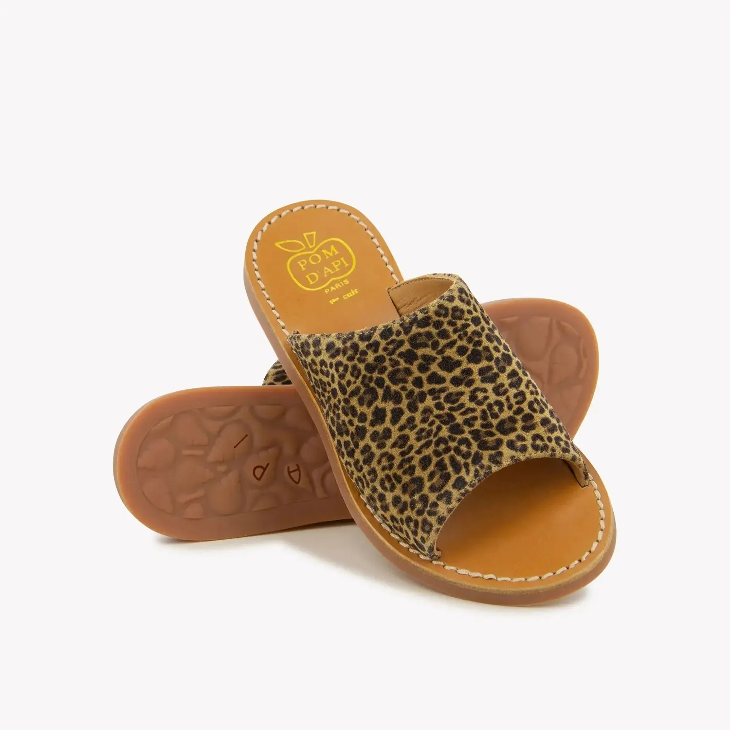 Pom d'Api Plage Curv Mule Mini Leo sandale Sahara cuir