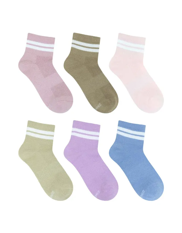 Robeez Nadia Striped socquettes enfant lot de 6 neutre fille